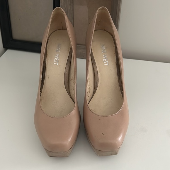 Beige Nine West Heels - Picture 3 of 5